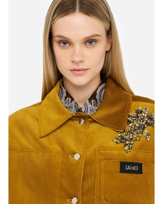 Liu Jo Yellow Liu Jo Wattierter Samtblouson