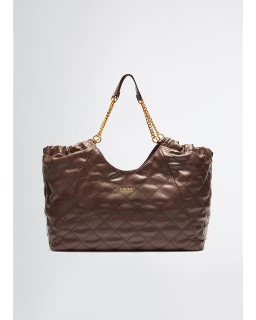 Liu Jo Tote Bag Grande Matelassé di Liu Jo in Brown