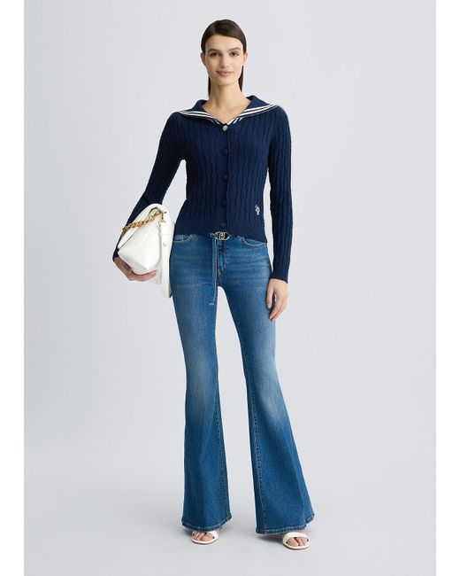 Liu Jo Jeans Bootcut Con Cintura di Liu Jo in Blue