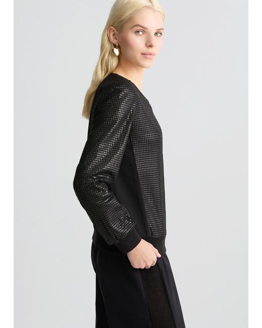 Liu Jo Felpa Con Paillettes di Liu Jo in Black