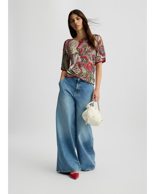 Liu Jo Jeans Flare A Vita Alta di Liu Jo in Blue