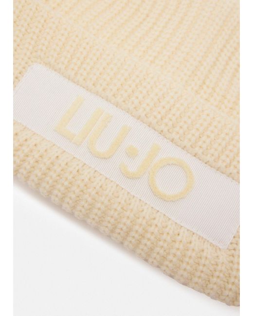 Liu Jo Natural Liu Jo Beanie-Mütze Mit Logo