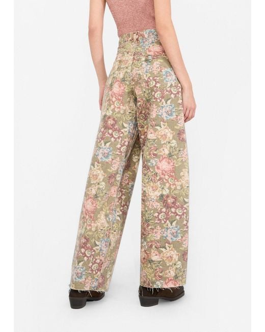 Liu Jo Pantaloni Flare Con Stampa di Liu Jo in Natural