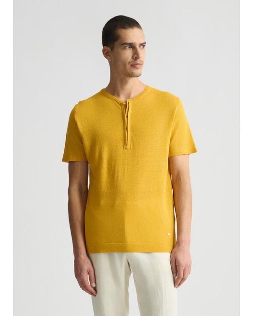 Liu Jo T-shirt In Lino E Cotone di Liu Jo in Yellow da Uomo