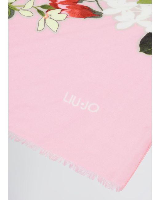 Liu Jo Étole Avec Imprimé De Fleurs Liu Jo en coloris Blue