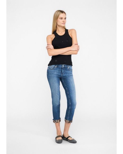 Liu Jo Jeans Skinny Con Risvolto di Liu Jo in Blue