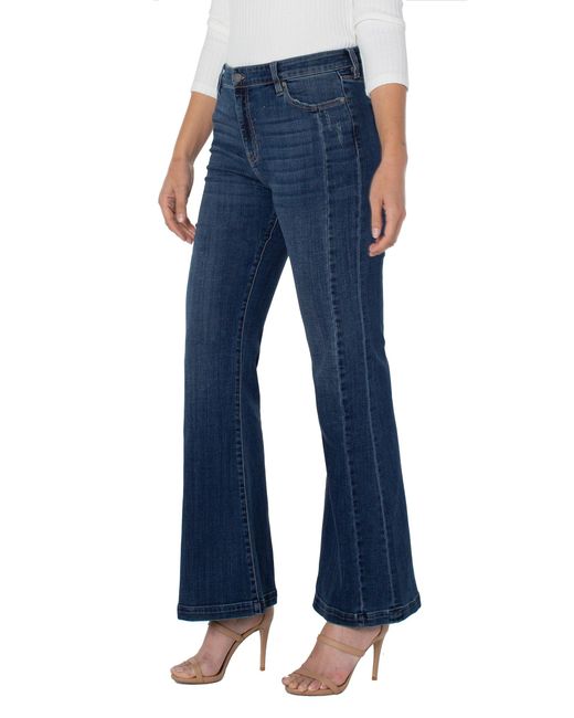 Liverpool Jeans Company Hannah Seamed Flare in Blue | Lyst