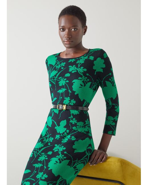 Lk bennett green dress sale