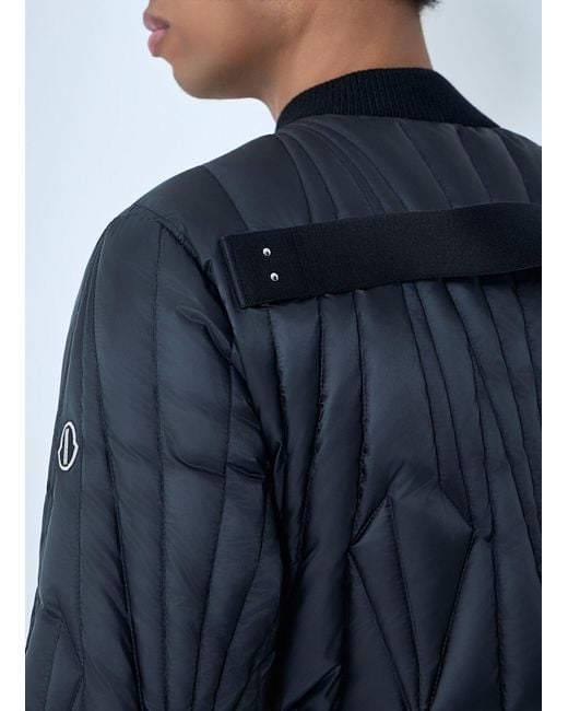 Moncler Blue Rick Owens Geocamo Flight Bomber Jacket