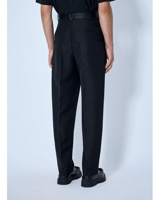 Bottega Veneta Blue Mohair Wool Canvas Trousers for men