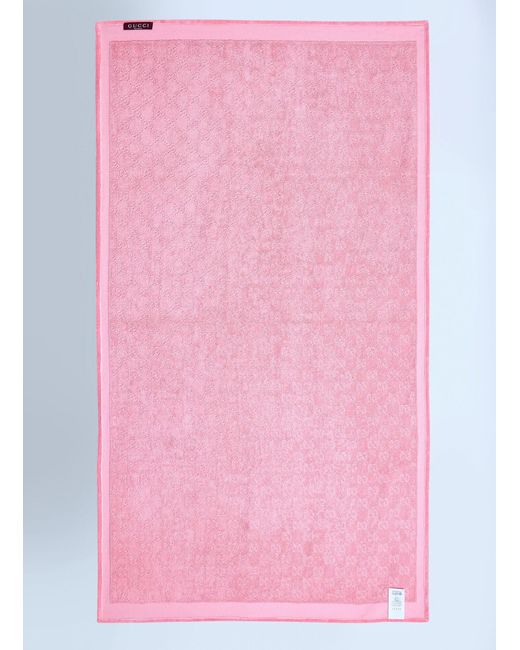 Gucci Pink Gg Terry-cloth Towel