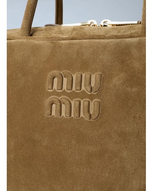 Miu Miu Blue Suede Beau Handbag