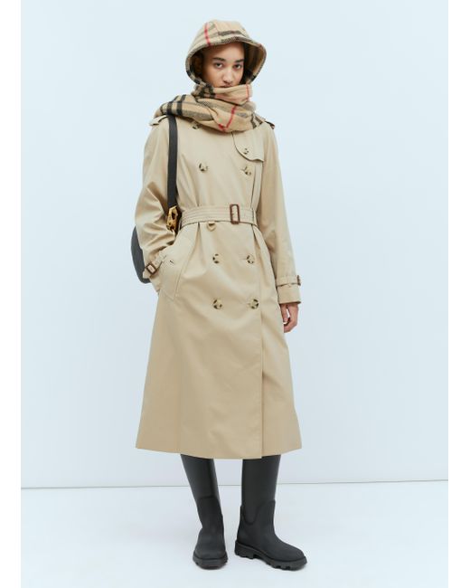 Burberry White Double-breasted Trench Coat
