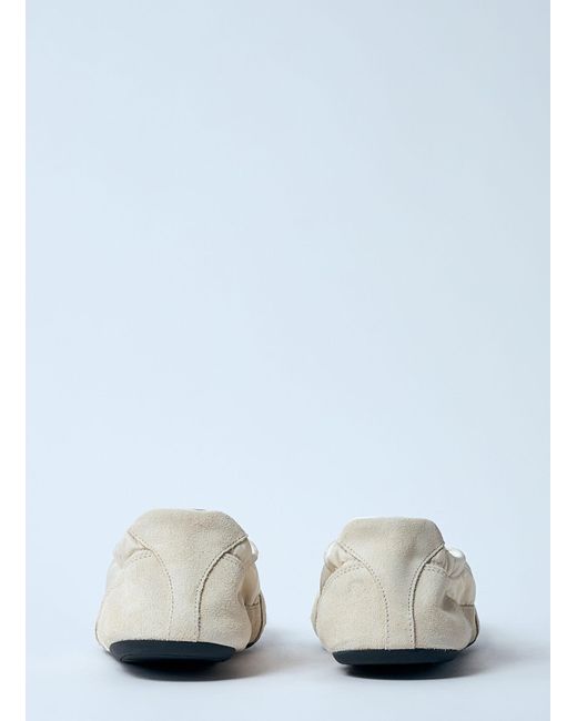 Prada White Collapse Re-Nylon And Suede Sneakers