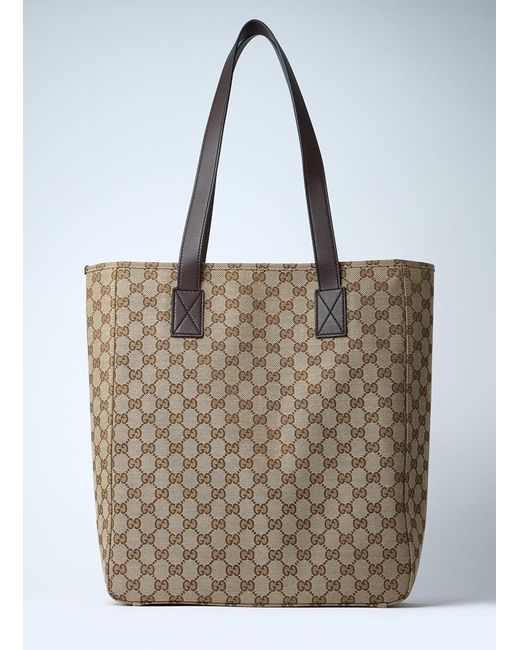 Gucci Gray Medium Gg Canvas Tote Bag for men
