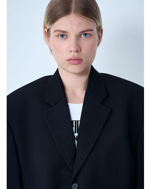 Balenciaga Blue Cut-Off Blazer