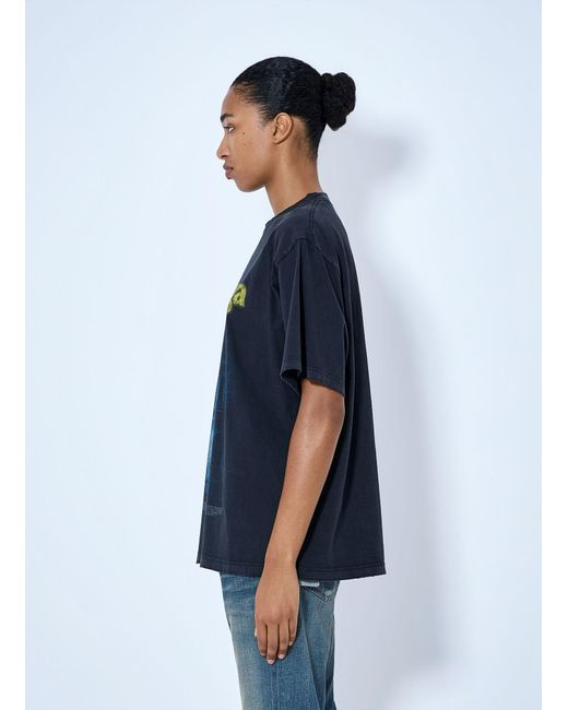 Balenciaga Blue The Address Medium Fit T-Shirt