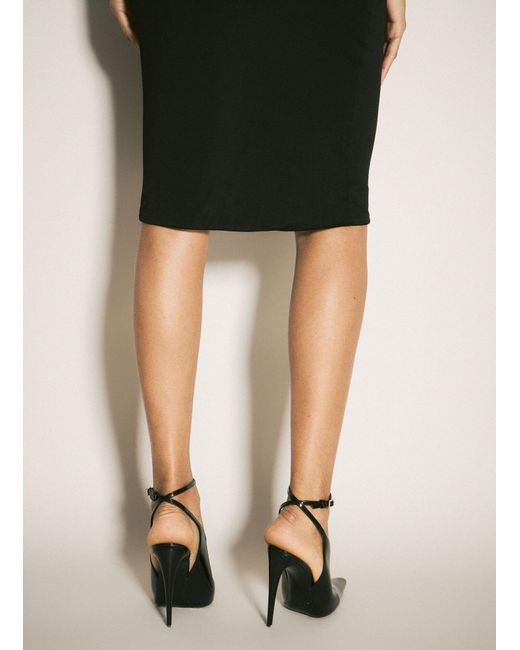 Saint Laurent Black Cut-Out Skirt