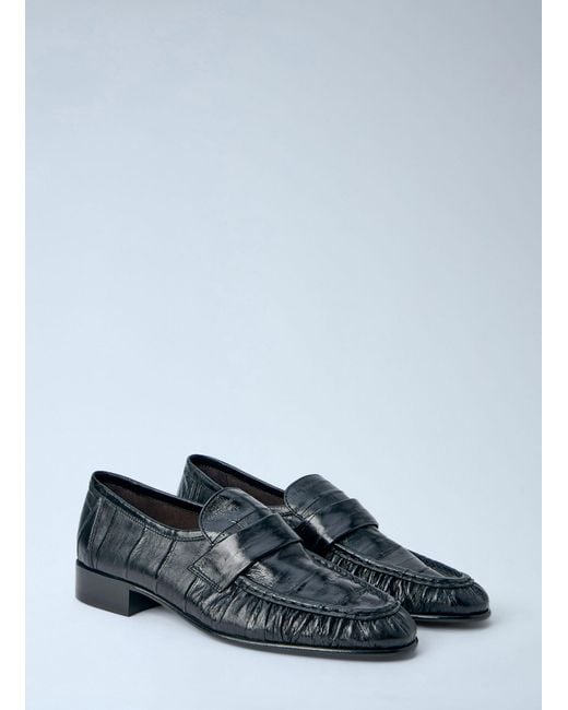 The Row Black Soft Loafers