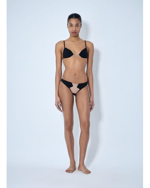 Rick Owens Blue Livy Mesh Panel Bra