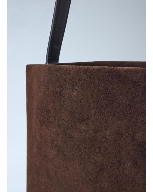 The Row Brown Medium N/S Park Edge Tote Bag