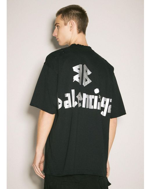 Balenciaga New Tape Type T-Shirt in Black for Men | Lyst