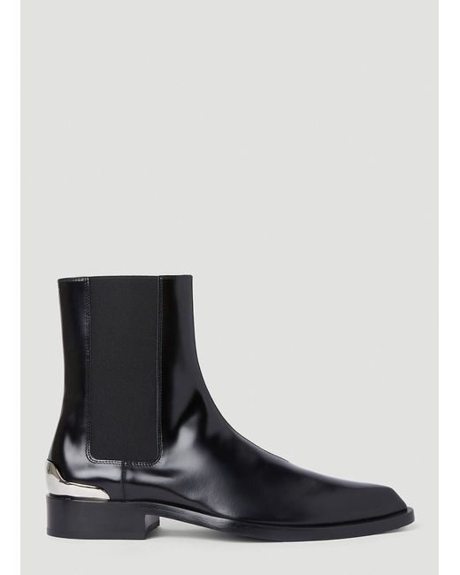 jil sander leather chelsea boots