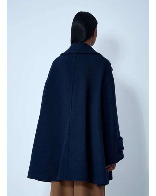 Chloé Blue Chloã Double-Breasted Wool-Blend Coat