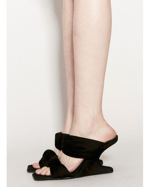 Rick Owens White Cantilever 8 Twisted Sandals