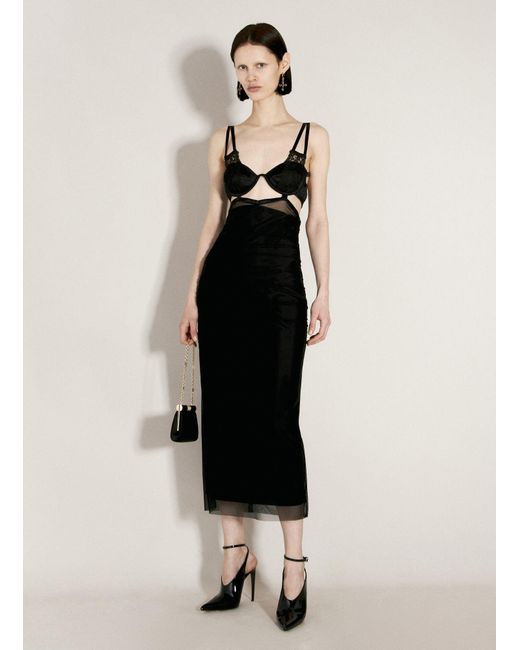 Dolce & Gabbana Natural Tulle Calf-length Dress