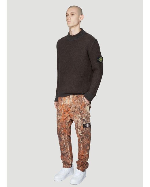 Stone Island Paintball Camo Cargo Trousers in Brown for Men | Lyst