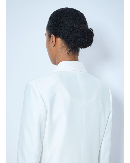 Max Mara White Double-Breasted Blazer