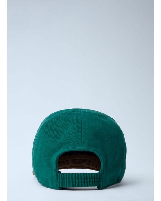 Miu Miu Green Logo Motif Baseball Cap for men