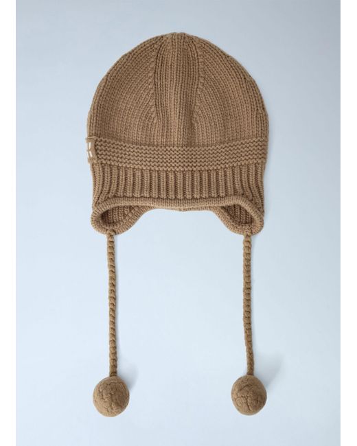 Miu Miu White Cashmere Blend Beanie Hat