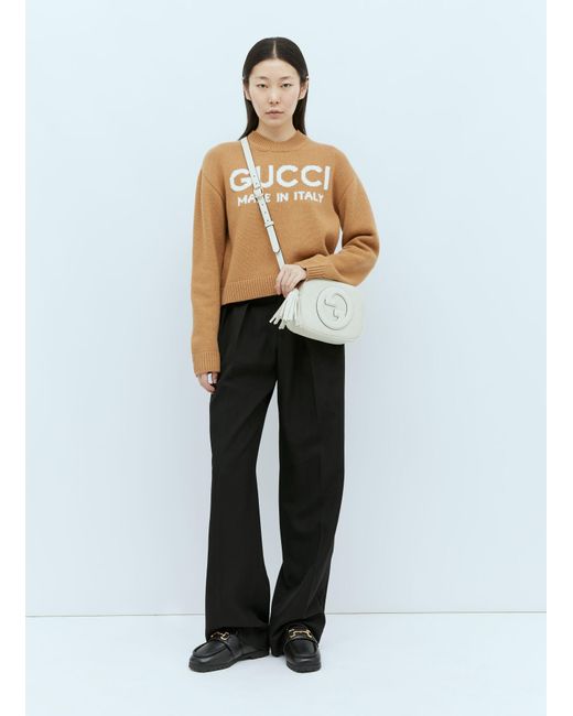 Gucci White Blondie Small Shoulder Bag