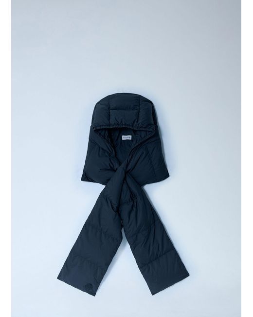Moncler Blue Nylon Hooded Scarf