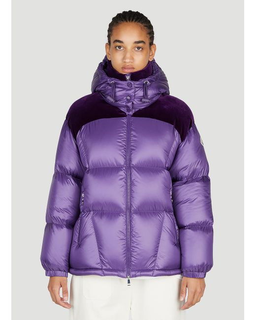 Moncler purple top down jacket