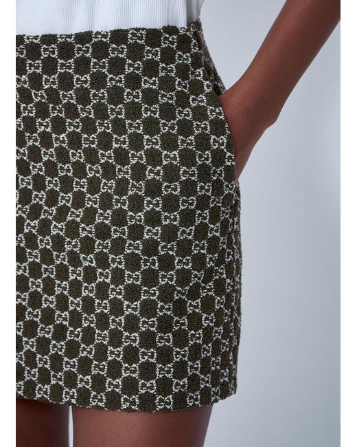Gucci Multicolor Gg Bouclã Mini Skirt
