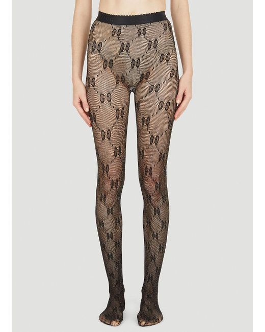 Gucci GG Monogram Tights in Black