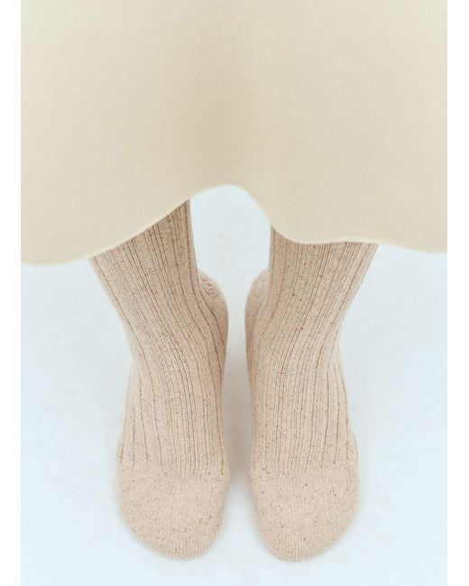 Bottega Veneta White Knitted Atomic Boots 90