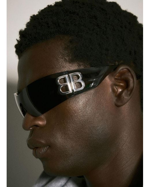 Balenciaga Bossy Mask Sunglasses in Black | Lyst