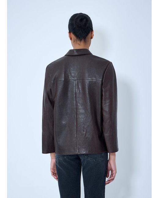 Saint Laurent Gray Leather Jacket