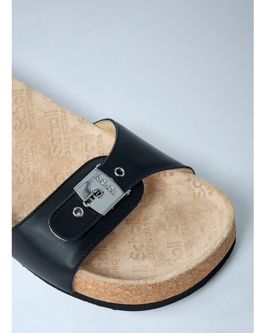 Balenciaga Blue Scholl Strap Flat Sandals