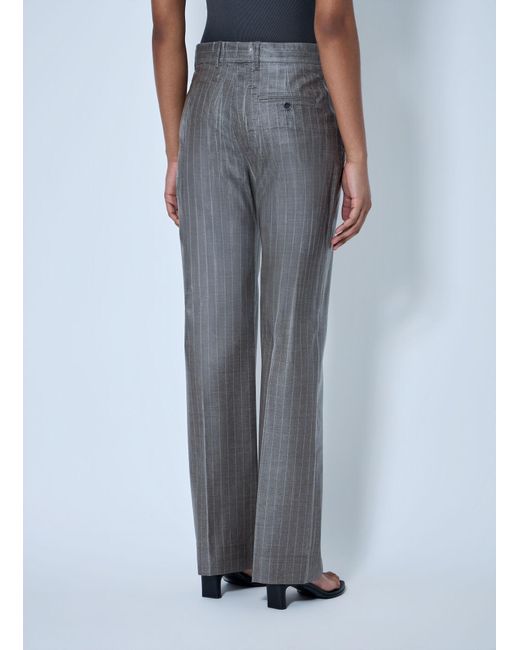 Acne Blue Coated Pinstripe Trousers