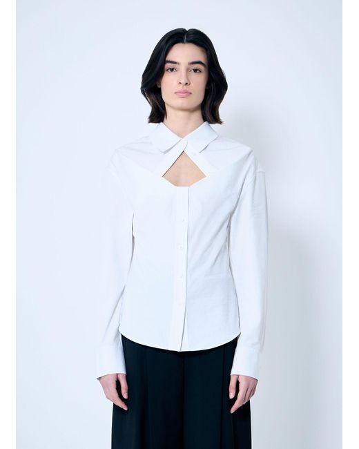 Alexander Wang White Deconstructed Button-Down Shirt