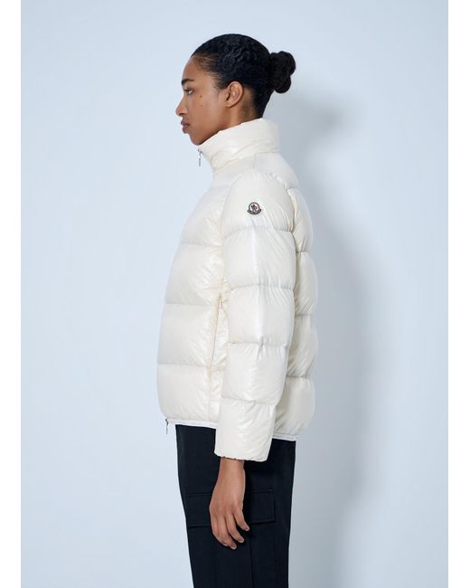 Moncler White Abbadia Down Jacket