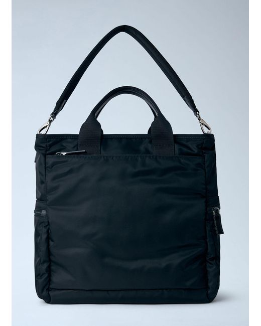 Prada Blue Re-Nylon Logo-Plaque Tote Bag for men
