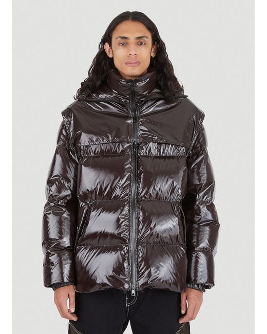 Bottega Veneta Gray Gloss Padded Down Jacket for men
