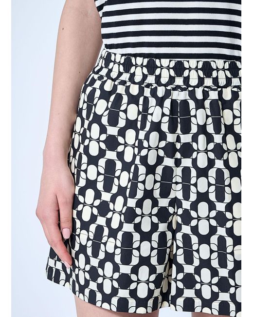 Moncler White Printed Shorts