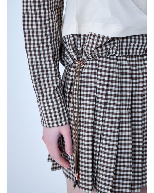 Moncler White Layered Check T-Shirt